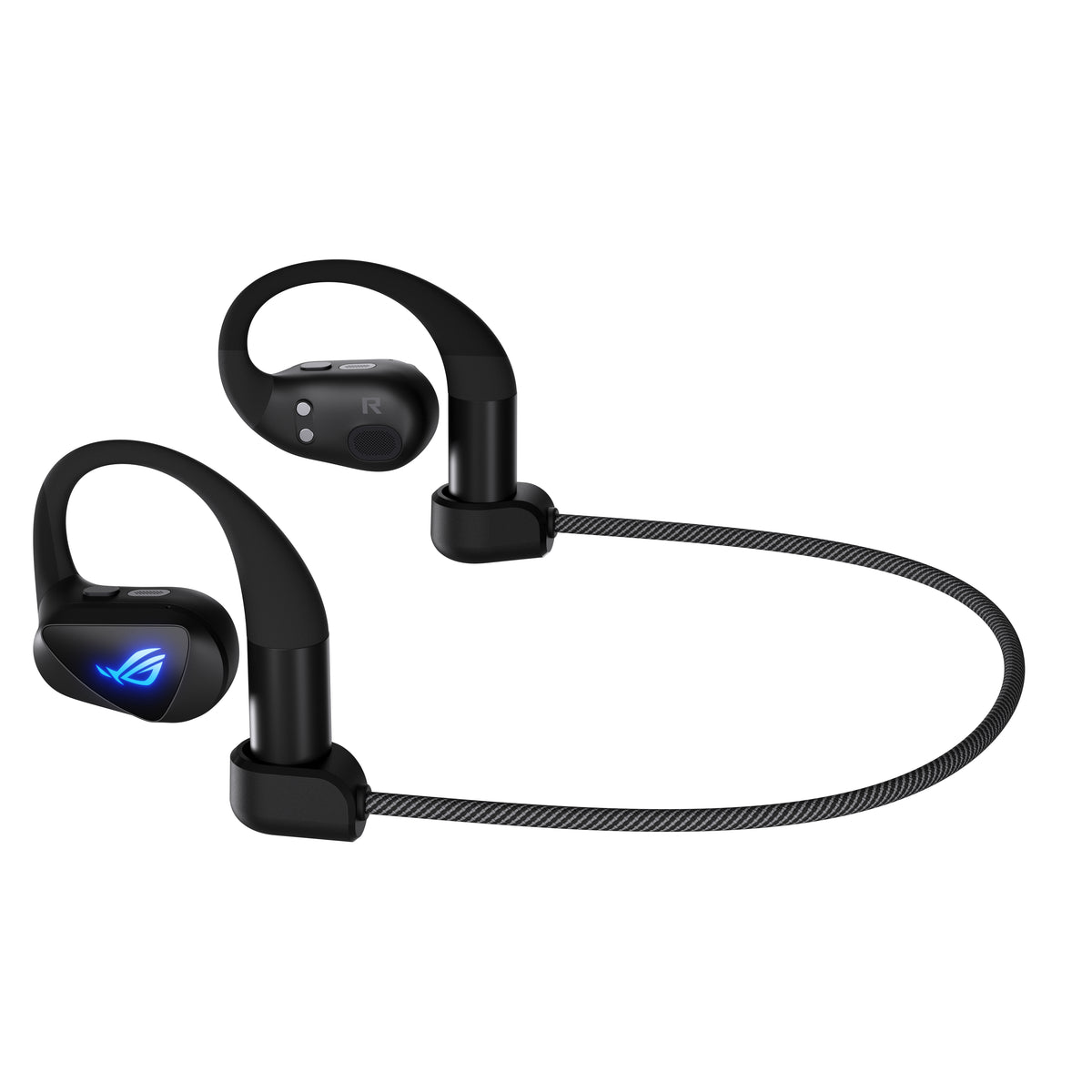 ASUS ROG Cetra Open Wireless, Écouteurs Gaming TWS avec Crochets Auriculaires, Bluetooth, Noir