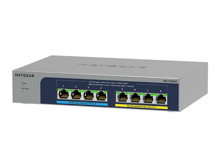 NETGEAR MS108UP Switch Ethernet Non-géré 2.5G PoE, 8 Ports RJ-45