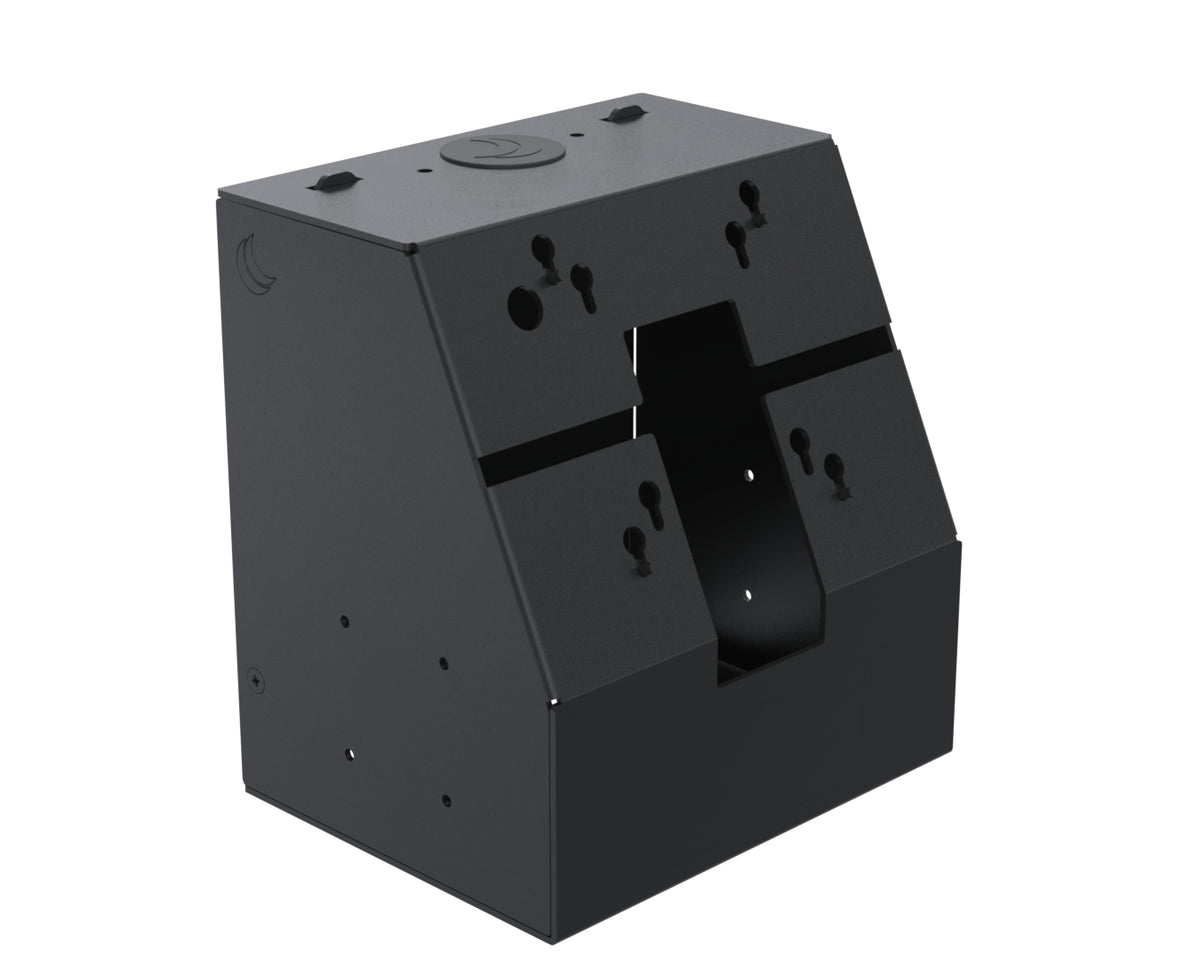 Ergonomic Solutions SpacePole Kiosk SPK110-02 accessoire de système de paiement en point de vente Module central Noir Métal 75 x 75 mm 100 x 100 mm