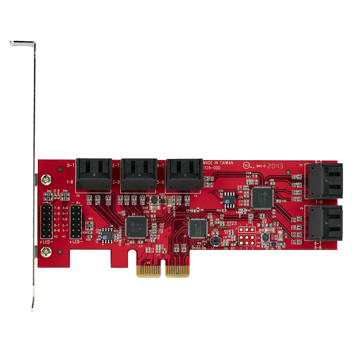 StarTech.com Carte Contrôleur PCIe SATA 10 ports 6Gbps ASM1166 Non-Raid