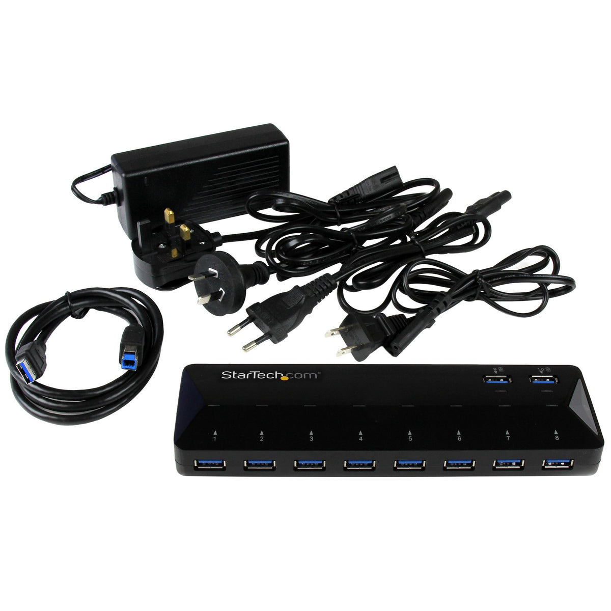 StarTech.com Concentrateur USB 3.0 10 ports 5Gbps avec Ports de Charge Rapide