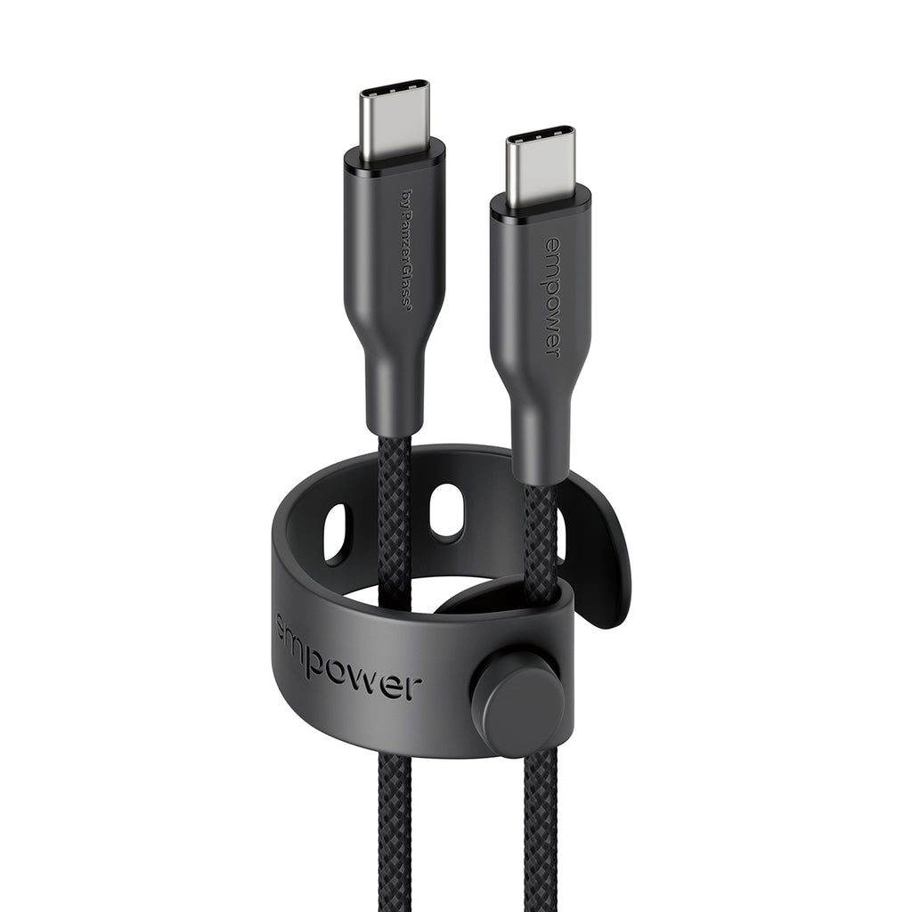 PanzerGlass empower™ by ® Racing 60W USB-C to USB-C Cable | USB 2.0 | 1.2M | Space Black câble USB Noir