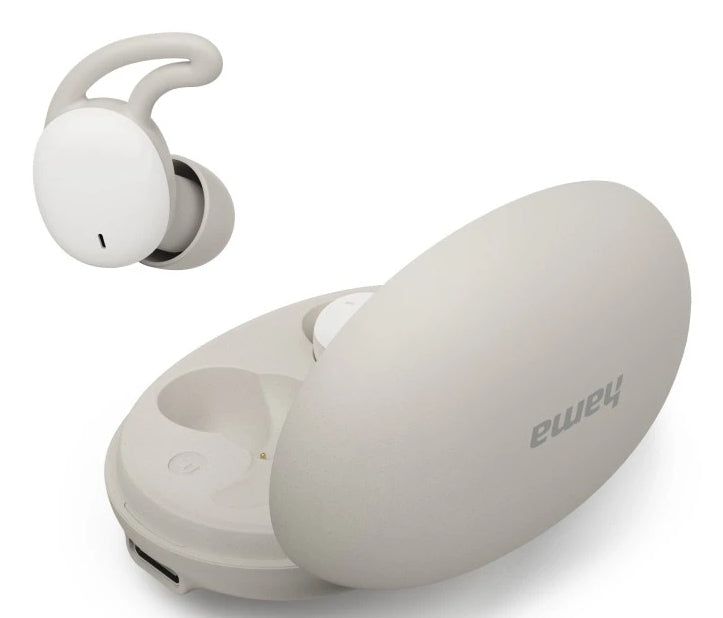 Hama Spirit Calm Casque True Wireless Stereo (TWS) Ecouteurs Appels/Musique Bluetooth Beige, Blanc