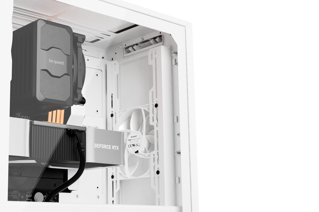 be quiet! Pure Base 501 Blanc | Boîtier PC vitré, Mini ATX / Micro ATX / ATX, 2 ventilateurs Pure Wings 3 140 mm PWM