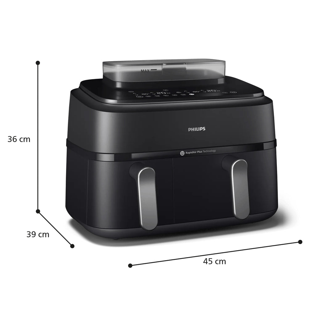 Philips Série 5000 Airfryer Double Panier avec Cuisson Vapeur, 9L (6L + 3L)
