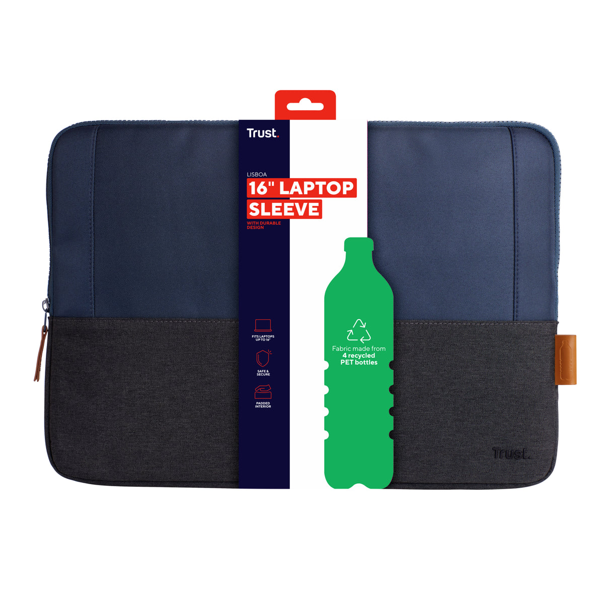 Trust Lisboa Housse pour Ordinateur Portable 40,6 cm (16") Bleu