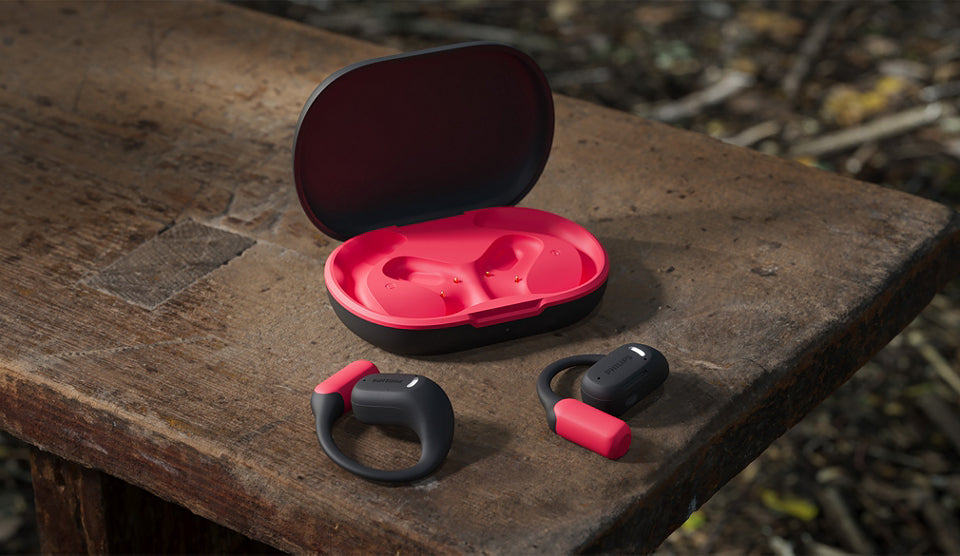 Philips 6000 series TAA6709BK/00 Casque True Wireless Stereo TWS Sport Bluetooth, Noir et Rouge