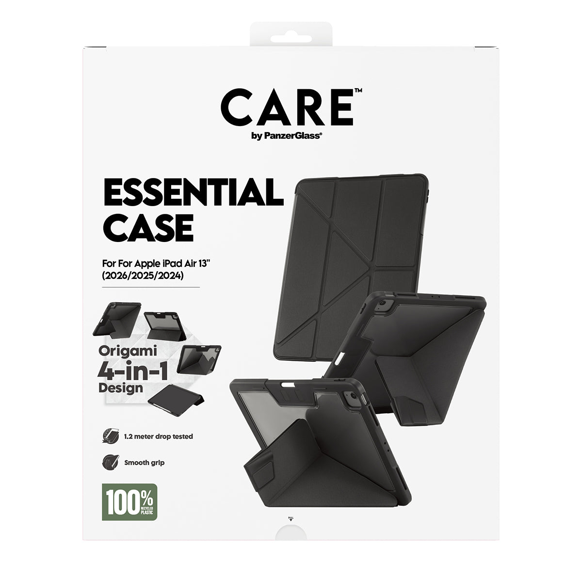 PanzerGlass CARE™ by ®™ by Essential Case Black iPad Air 13" (2024-2026) coque de protection pour téléphones portables H