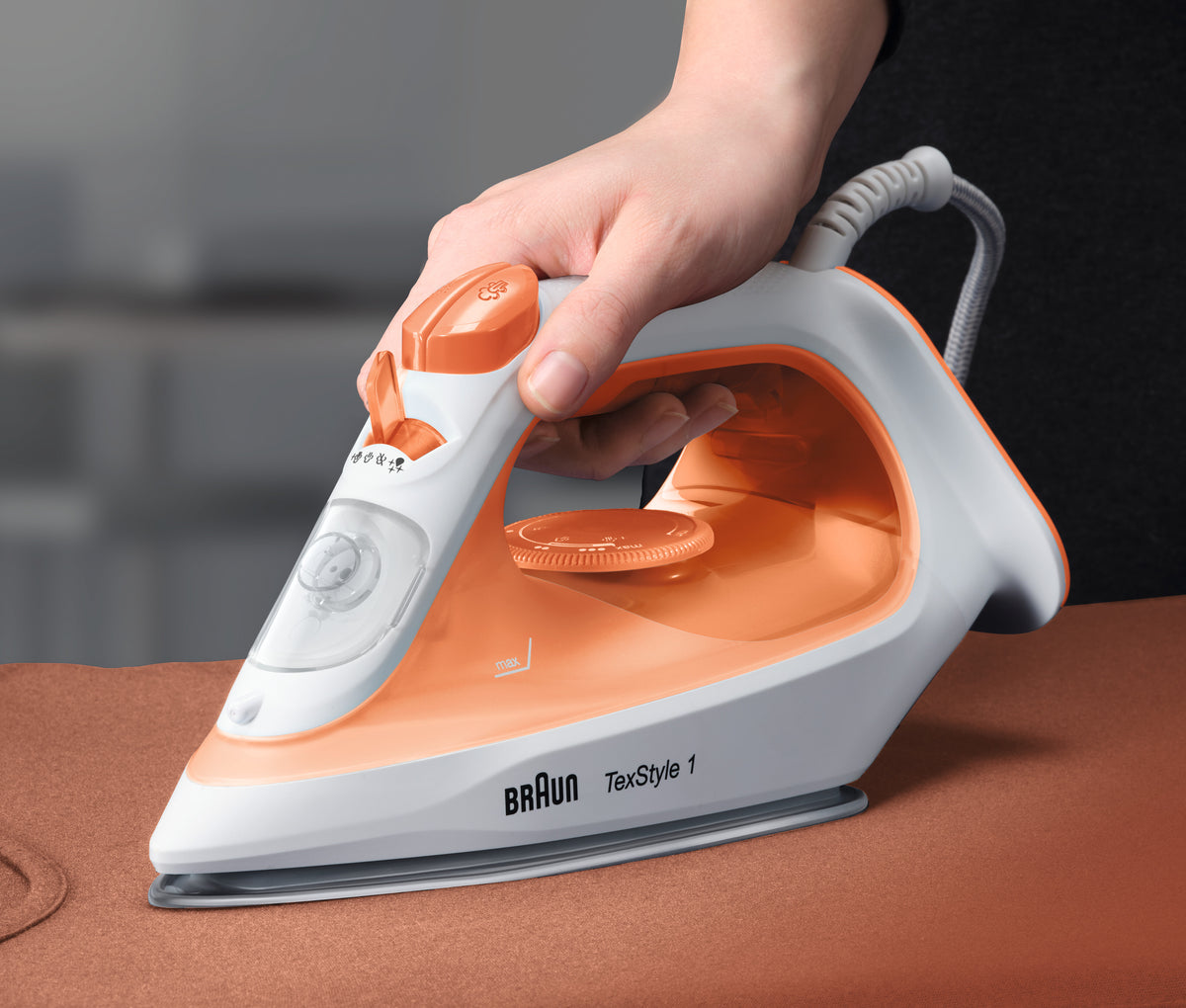 Braun TexStyle 1 SI1009OR Fer à vapeur Semelle anti-adhérente 1900 W Orange, Blanc - vue 3
