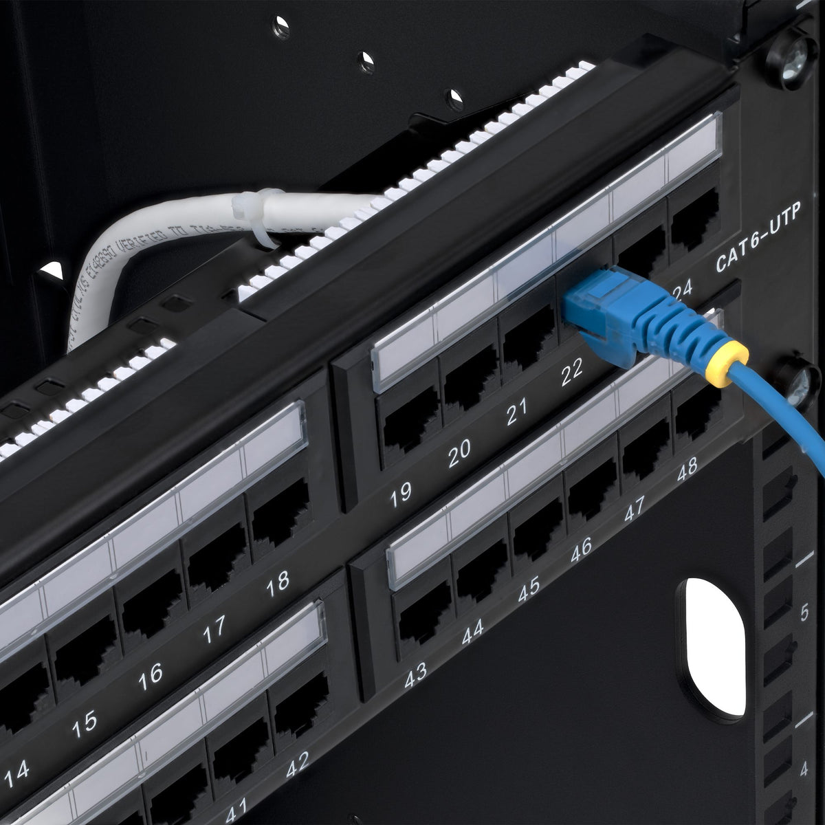 StarTech.com Panneau Patch Cat6 48 Ports 2U Monté en Rack, RJ45, UTP, 110 Punch-Down