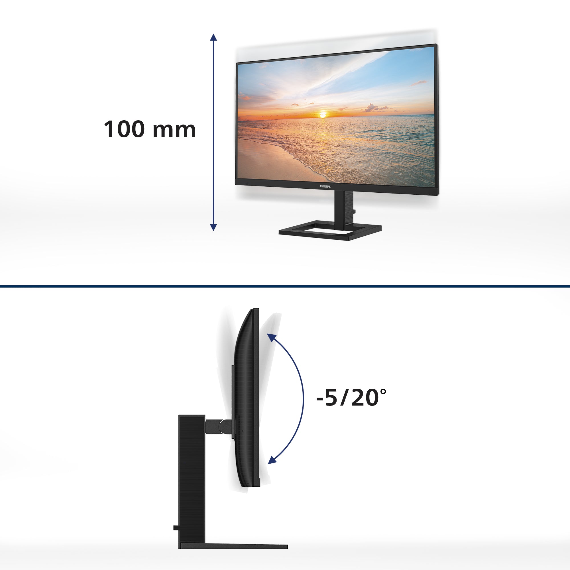 Philips 1000 series 27E1N1800AE/00 écran plat de PC 68,6 cm (27") 3840 x 2160 pixels 4K Ultra HD LED Noir