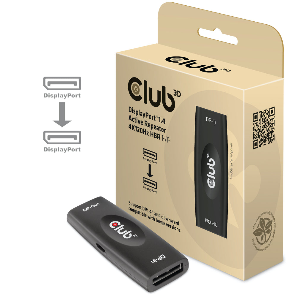 CLUB3D CAC-1007 Adaptateur Changeur de Genre DisplayPort, Noir