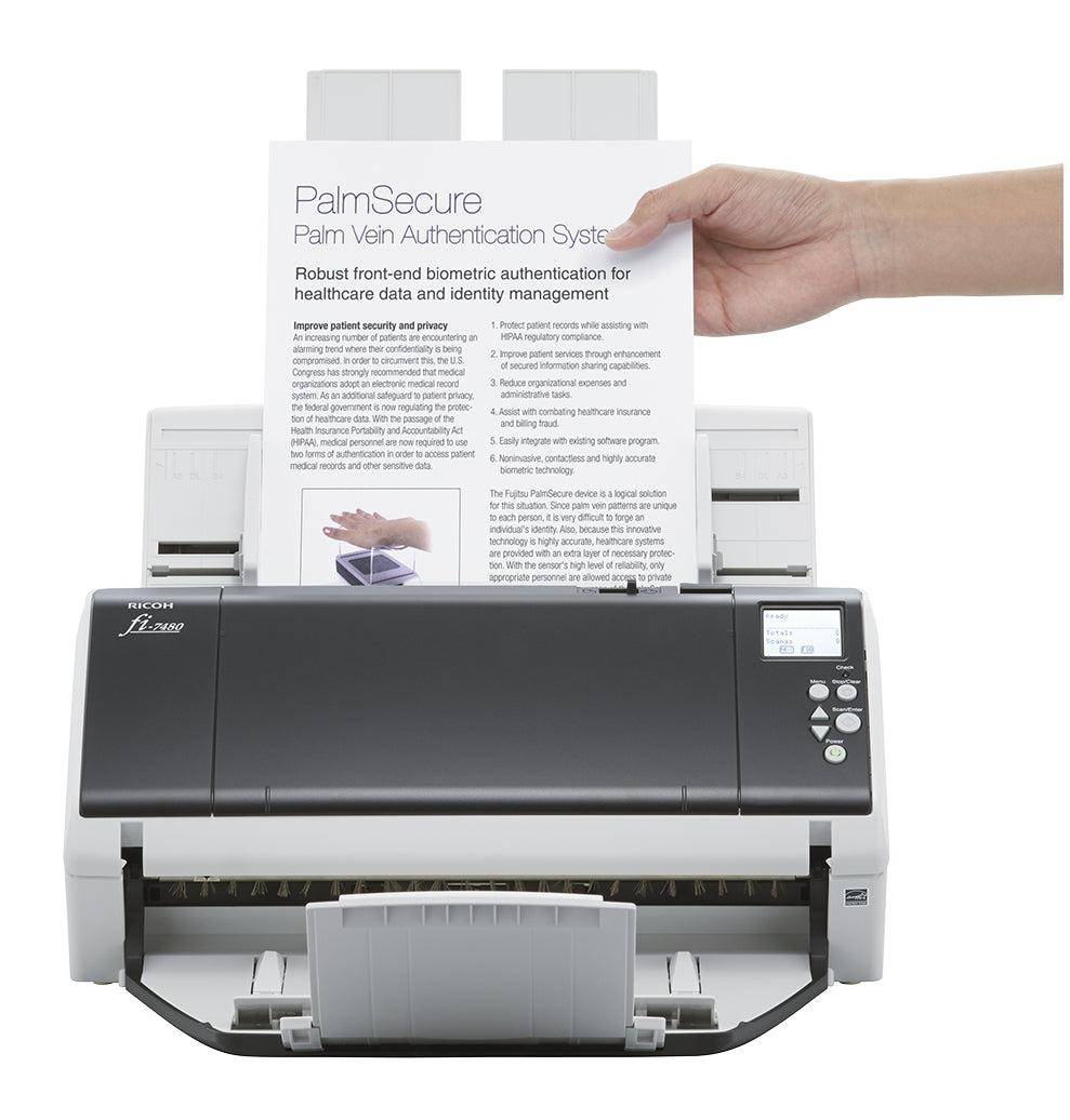 Ricoh fi-7480 Scanner ADF 600 x 600 DPI A3 Gris, Blanc