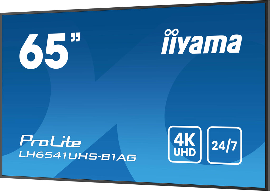 iiyama LH6541UHS-B1AG Écran d'affichage dynamique 163,8 cm (64.5") LCD 500 cd/m² 4K Ultra HD Noir 24/7