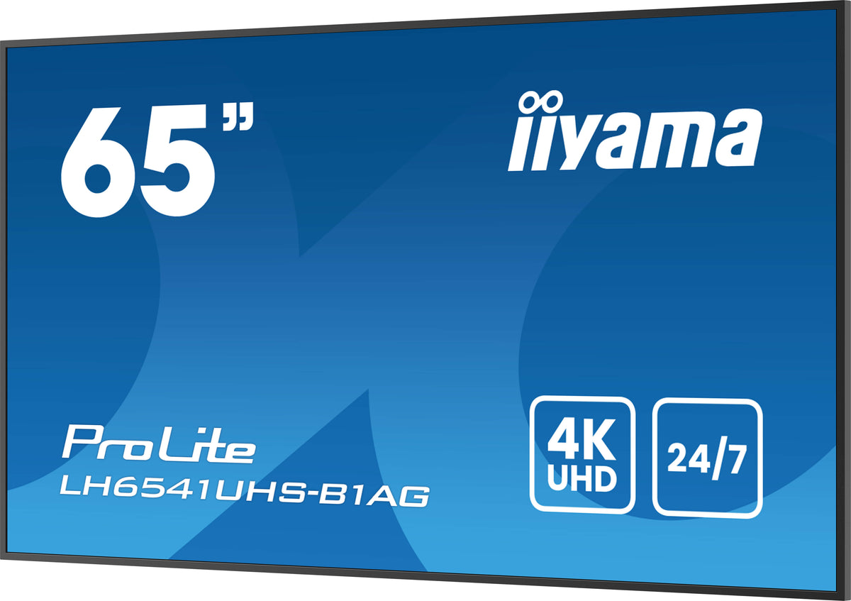 iiyama LH6541UHS-B1AG Écran d'affichage dynamique 163,8 cm (64.5") LCD 500 cd/m² 4K Ultra HD Noir 24/7