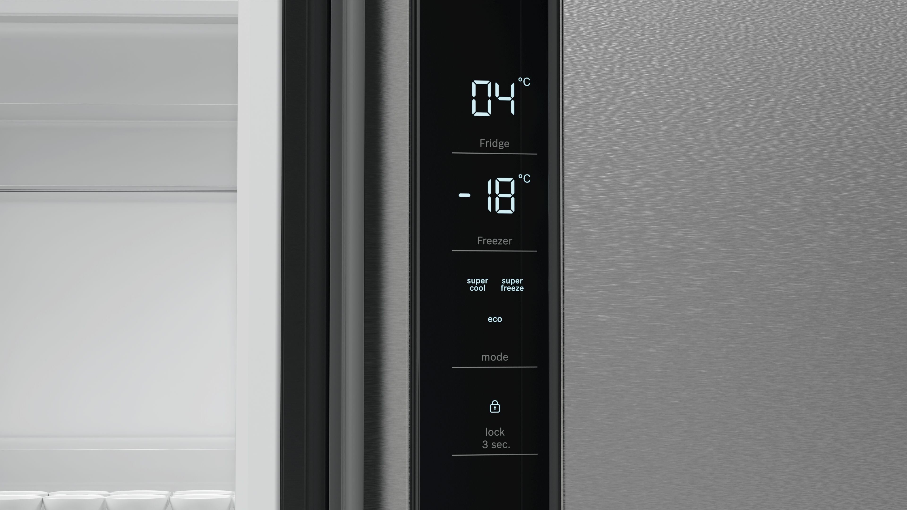 Bosch Bosch Serie 4 KFN96VPEA frigo américain Pose libre 605 L Acier inoxydable