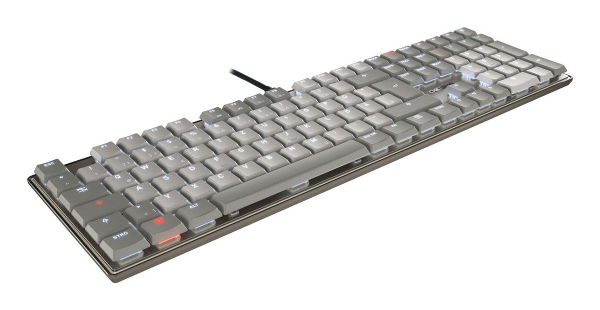 CHERRY KC 500 MX LP clavier maison/bureau USB QWERTZ Allemand Gris