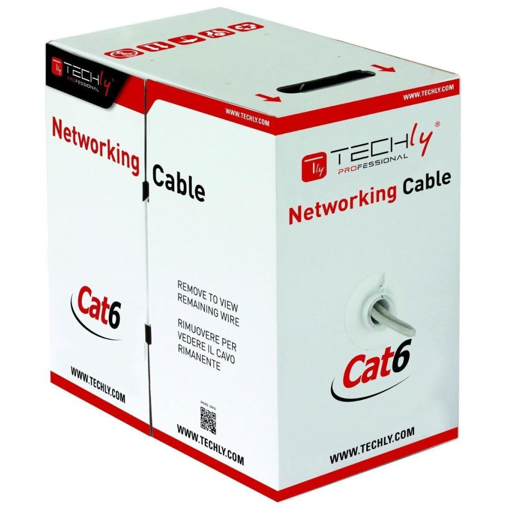 Techly ITP6-CCA-305-GY câble de réseau Gris 305 m Cat6 U/UTP (UTP) - vue 2