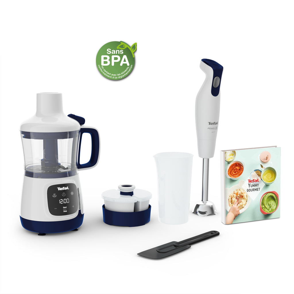 Tefal Yummy Gourmet HB55W4 Mixeur de cuisine 600 W, 0,8 L, Blanc