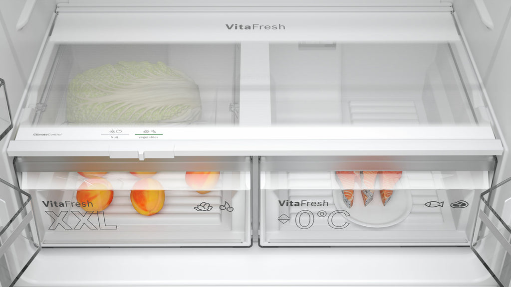 Bosch Bosch Serie 4 KFN96VPEA frigo américain Pose libre 605 L Acier inoxydable
