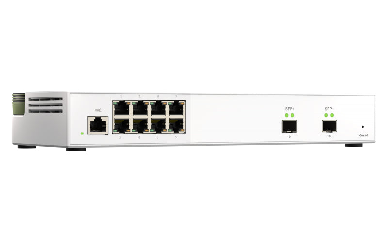 QNAP QSW-M2108-2S Commutateur Réseau Géré L2 2.5G Ethernet, 2 ports 10GbE SFP+, Gris
