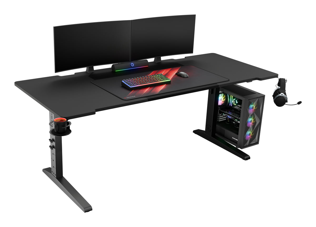 Bureau d'ordinateur GENESIS NDS-2251, Noir, Rectangulaire