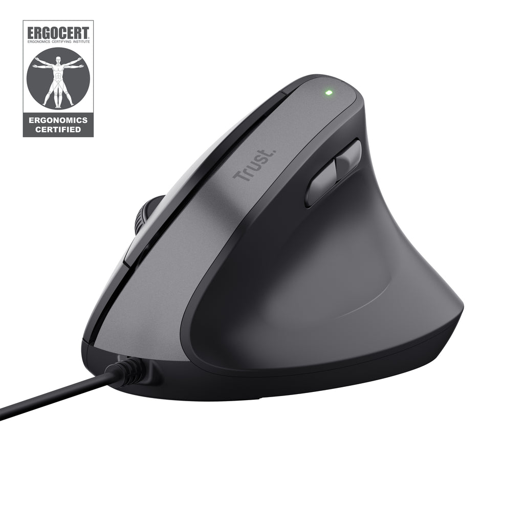 Trust Bayo II Souris Ergonomique pour Droitier, USB Type-A, 2400 DPI