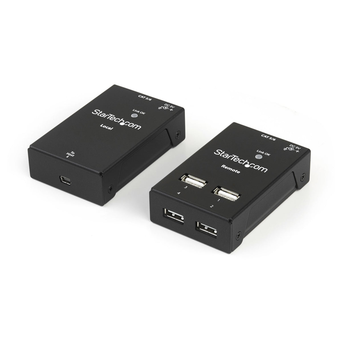 StarTech.com Prolongateur USB 2.0 4 Ports - Extendeur USB sur Cat5/Cat6 Jusqu'à 40m - Prolongateur Compact USB 2.0 sur E