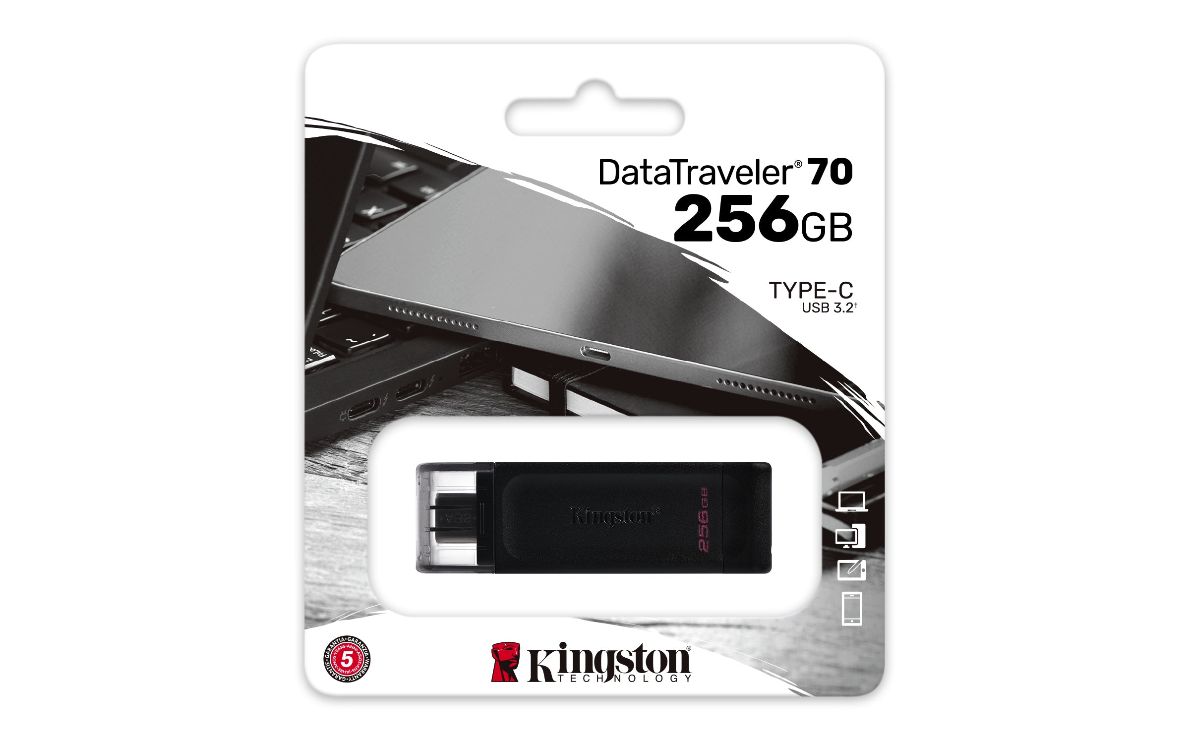 Kingston Technology DataTraveler 256Go USB-C 3.2 Gen 1 70