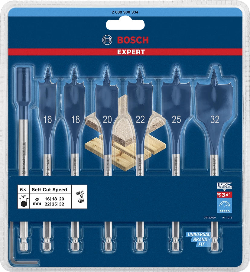 Bosch Bosch 2 608 900 334 foret Embout de perçage plat 7 pièce(s)
