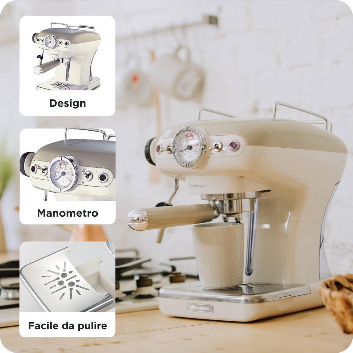 Ariete 1389/13 Manuel Machine à expresso 0,9 L - vue 4