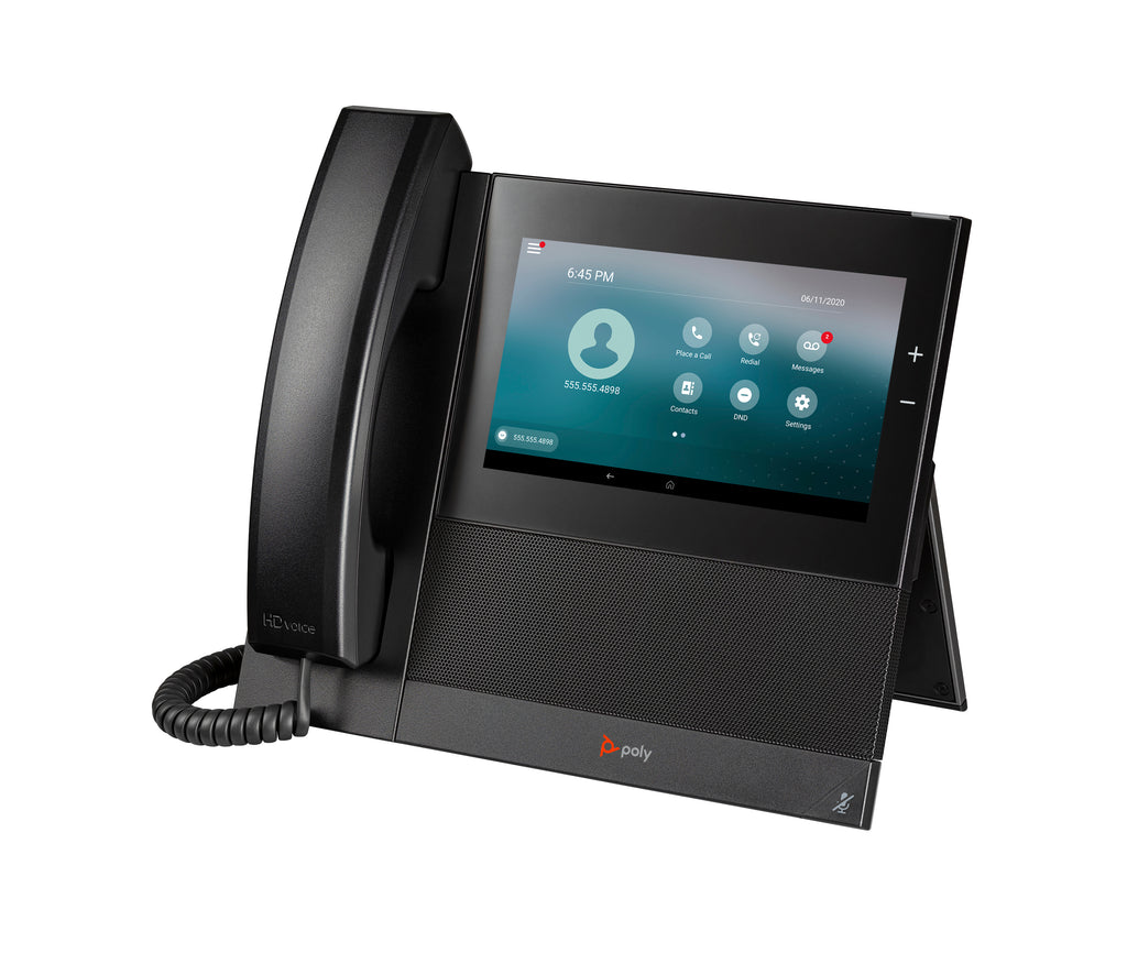 HP Poly Téléphone multimédia professionnel Poly CCX 600 avec Open SIP et compatible PoE