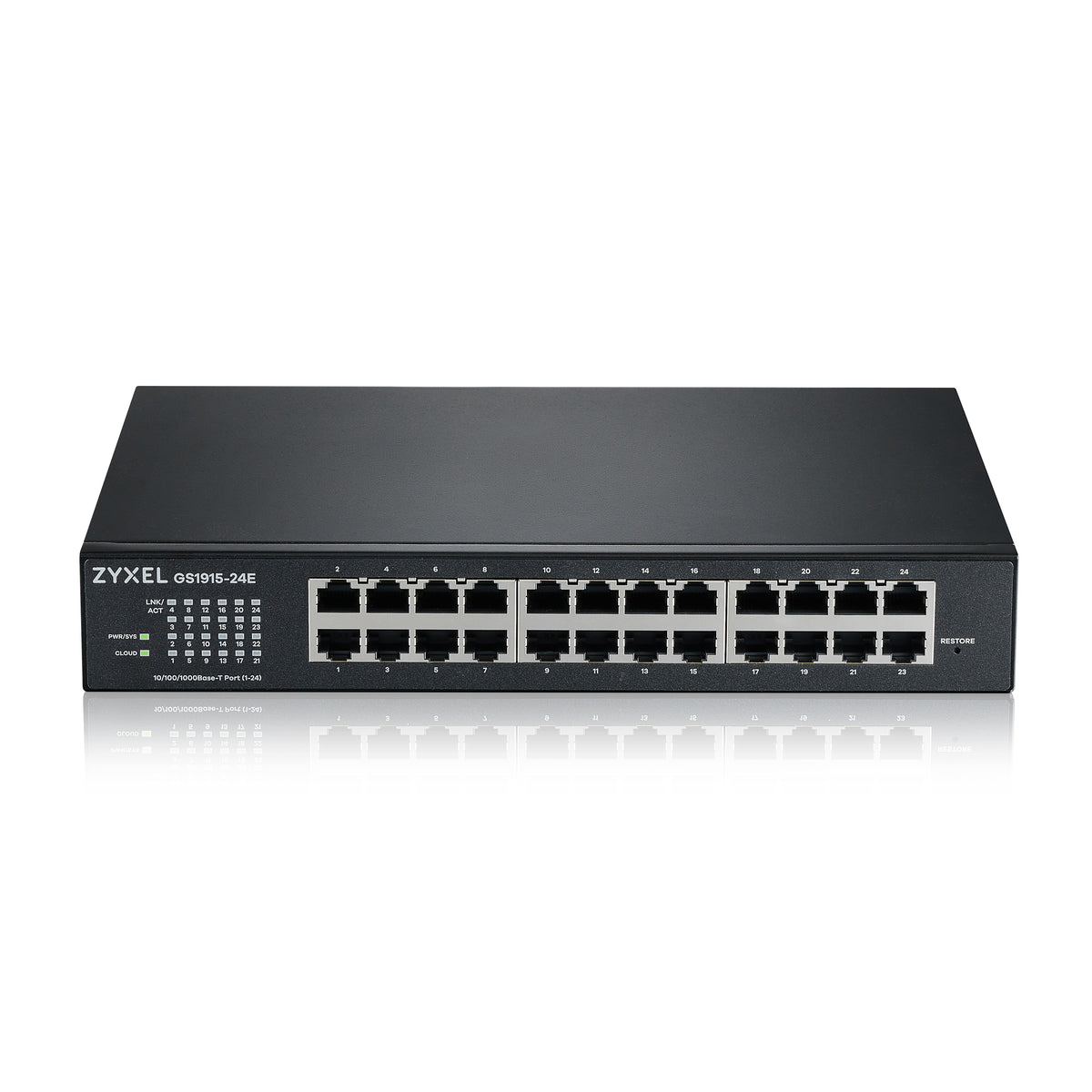 Zyxel GS1915-24E Switch Gigabit Ethernet Géré L2, 24 Ports RJ-45, Format 1U, Noir