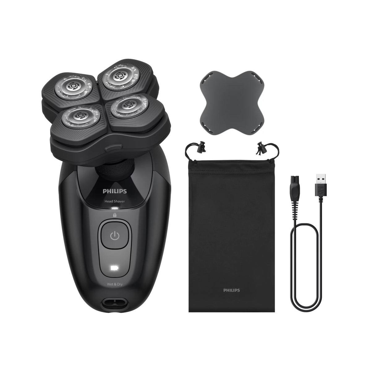 Philips Head Shaver Pro Série 5000 HS5980/15 Rasoir Essential avec Lames ComfortCut