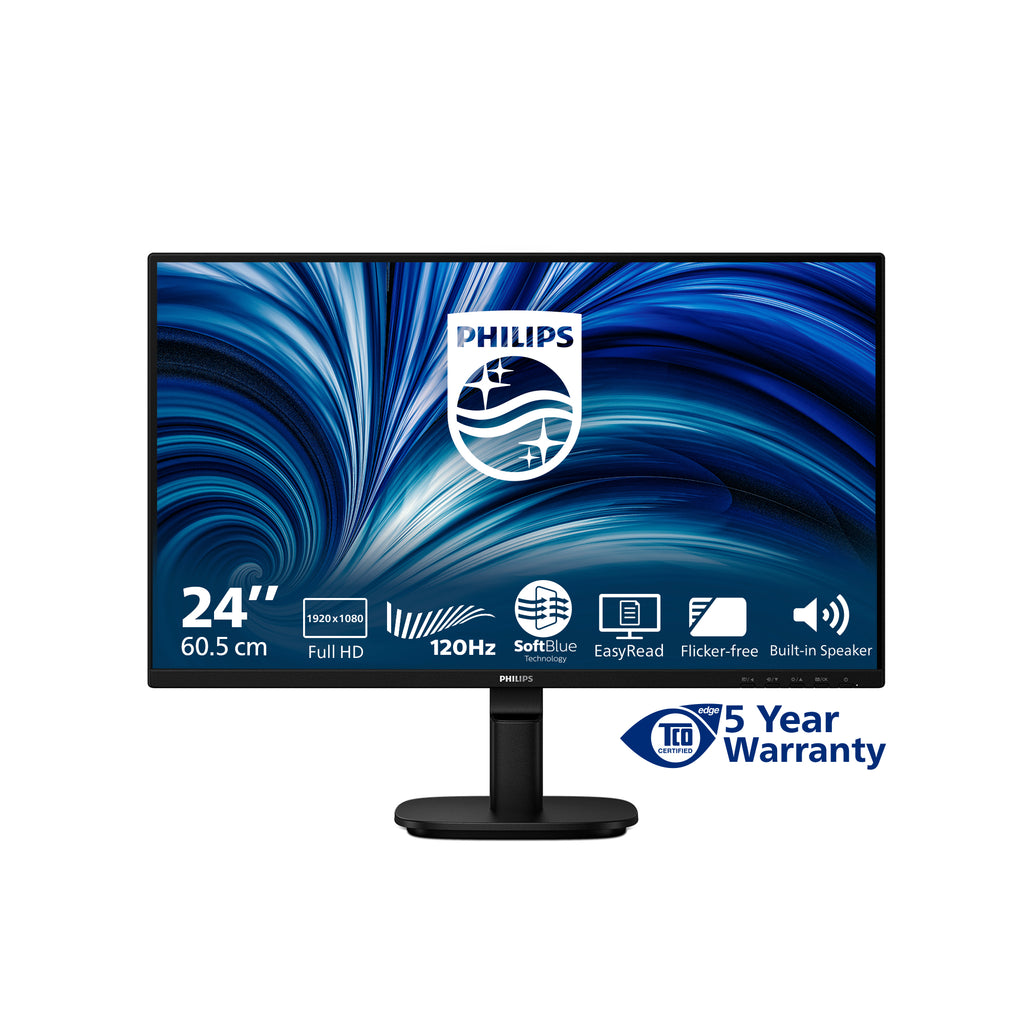 Philips 2000 series 24B2N2200/00 écran plat de PC 60,5 cm (23.8") 1920 x 1080 pixels Full HD LCD Noir