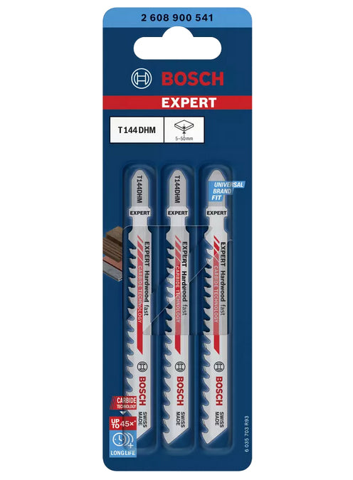 Bosch Bosch 2 608 900 541 Lame de scie sauteuse, à chantourner et sabre Lames de scie sauteuse Carbone 3 pièce(s)