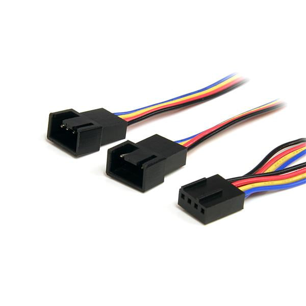 StarTech.com Câble Répartiteur d'Alimentation pour Ventilateurs 4 Broches PWM, 31 cm, Femelle vers Mâle