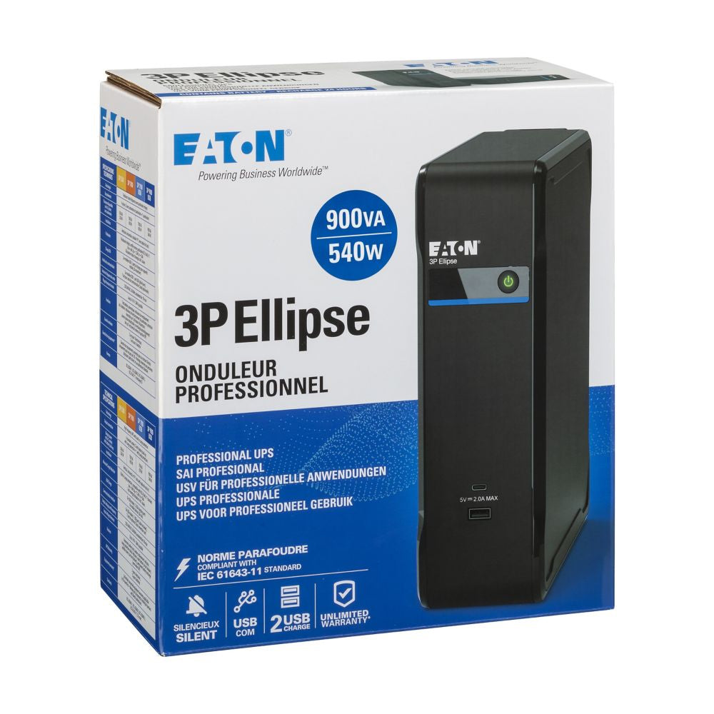 Eaton Corporation Eaton 3P Ellipse 900 USB DIN/IT UPS 540Watt 900VA