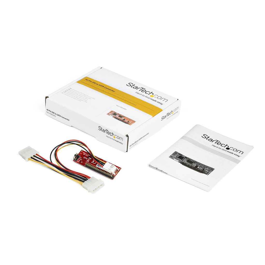 StarTech.com Adaptateur IDE 40 pin PATA vers SATA pour Disque Dur SSD 2.5" 3.5" et Graveur Optique 5.25"