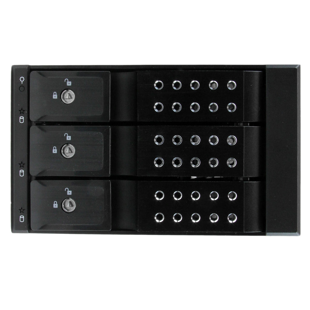 StarTech.com Rack Mobile en Aluminum Sans Tiroir pour 3x Disque Dur SAS II/SATA III 6 Gbps - Hot Swap