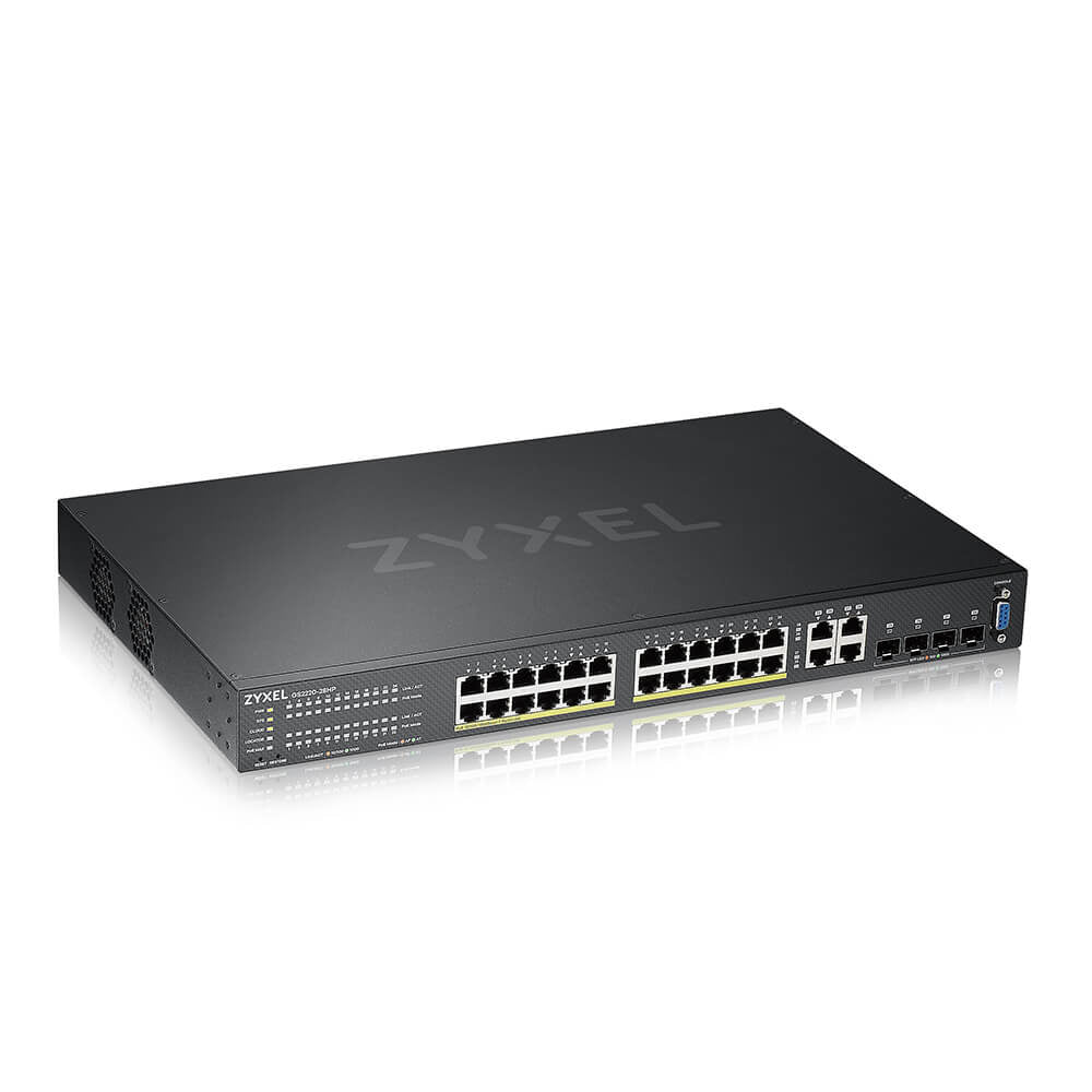Zyxel GS2220-28HP-EU0101F Commutateur Réseau Géré L2 Gigabit Ethernet PoE Noir