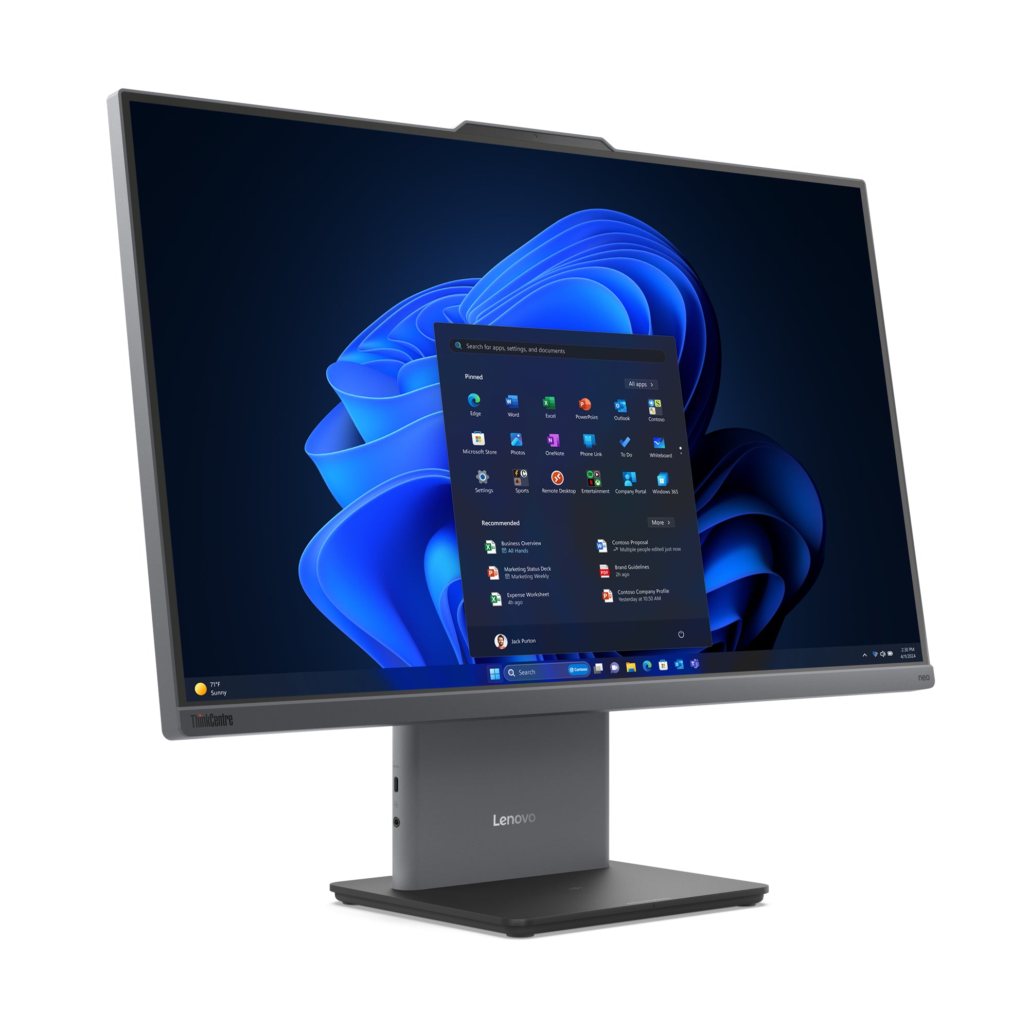Lenovo ThinkCentre neo 50a 27 Gen 5 Intel® Core™ i5 i5-13420H 68,6 cm (27") 1920 x 1080 pixels PC All-in-One 16 Go DDR5-SDRAM 512 Go SSD Windows 11 Pro Wi-Fi 6 (802.11ax) Gris