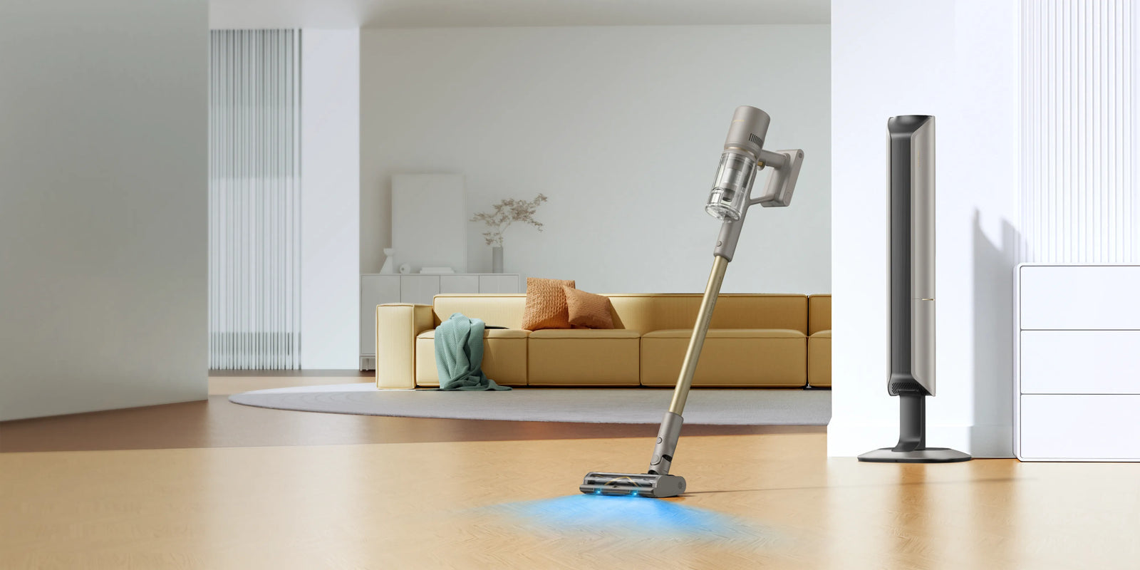 Dreame Z10 Aspirateur-balai 2 en 1 Batterie Sec mousse, Micro Sans sac 0,5 L 481 W Beige 2900 Ah