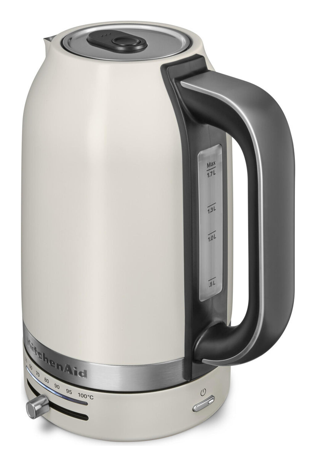 KitchenAid 5KEK1701EPL bouilloire 1,7 L 2400 W Noir, Acier inoxydable, Blanc