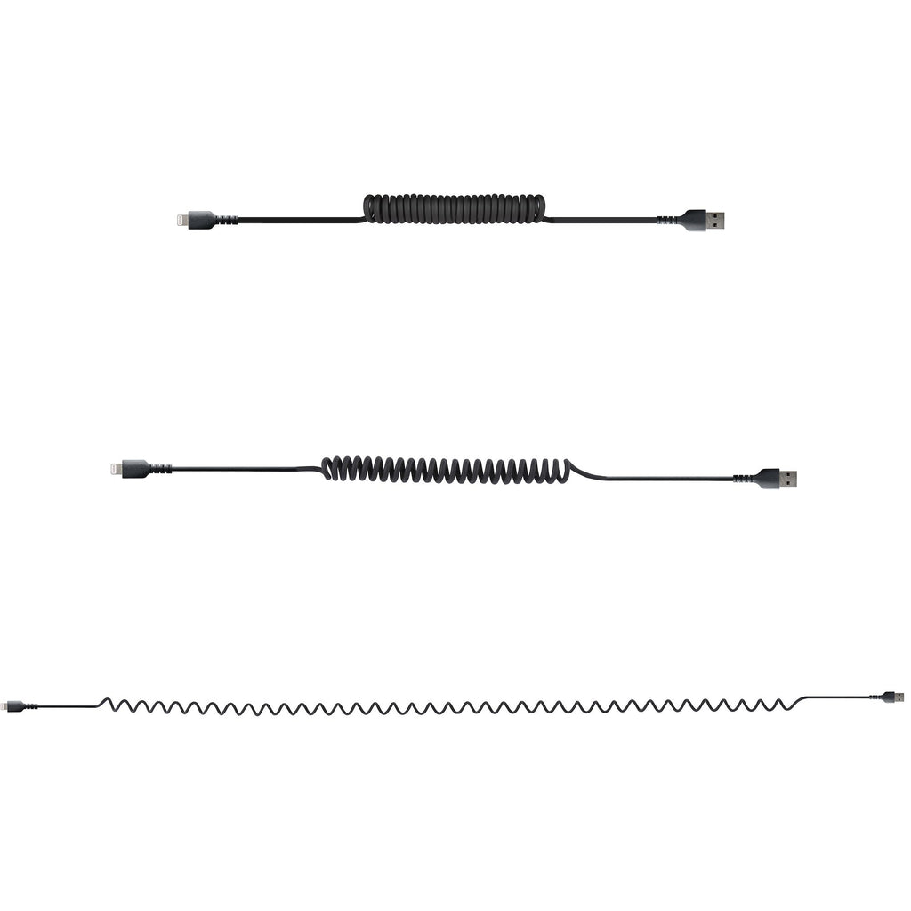 StarTech.com Câble USB vers Lightning 1m Certifié MFi, Noir, Gaine TPE et Fibre Aramide
