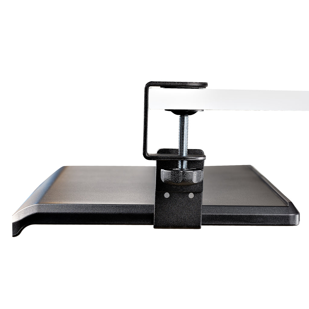 StarTech.com Support Clavier Coulissant Sous Bureau - Support Clavier Ergonomique à Pince en C - Tiroir Clavier Coulissant, Jusqu'à 12kg - Tablette Coulissante, Clavier et Souris - Porte Clavier (100/120 ou 140mm)