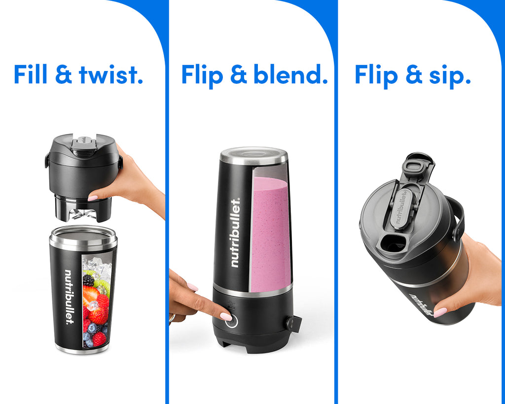 NutriBullet Flip Mixeur Portable 0,59 L 11 W Noir