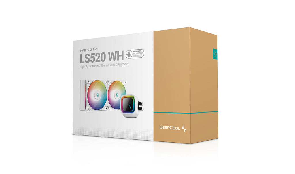Deepcool LS520 WH Système de Refroidissement Liquide pour Processeur, Blanc, 120 mm