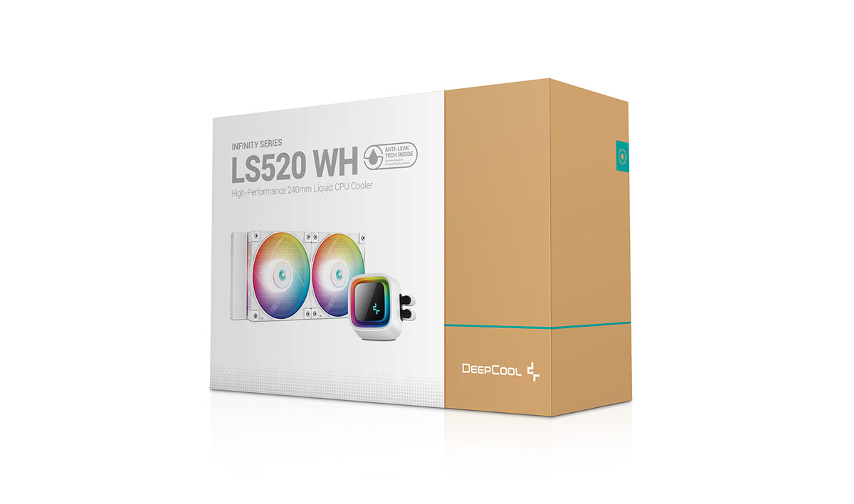 Deepcool LS520 WH Système de Refroidissement Liquide pour Processeur, Blanc, 120 mm