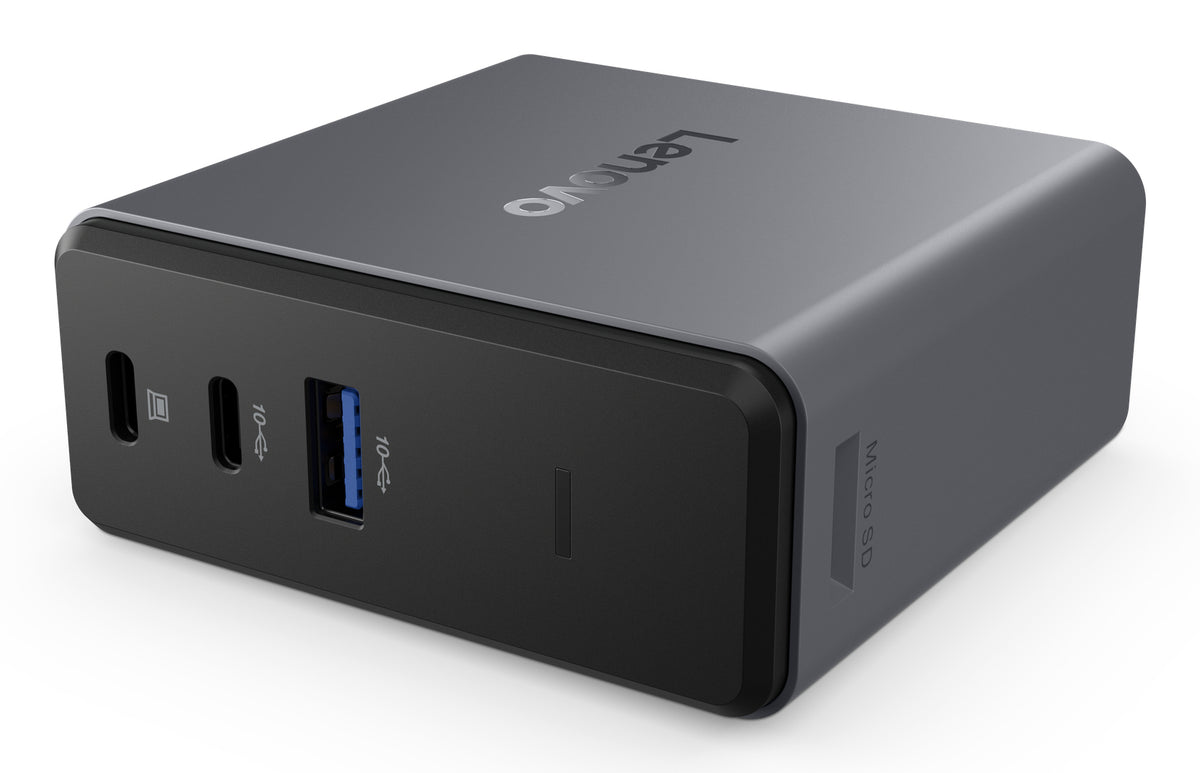 Lenovo X9 Charging GaN Dock Avec fil USB 3.2 Gen 2 (3.1 Gen 2) Type-C Gris